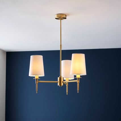 Endon 99456 - Varrega rippvalgusti 3xE14/6W/230V kuldne/valge