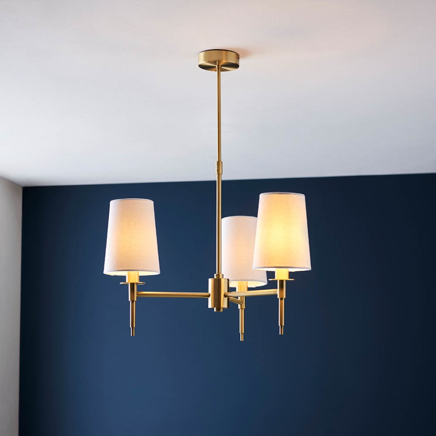 Endon 99456 - Varrega rippvalgusti 3xE14/6W/230V kuldne/valge