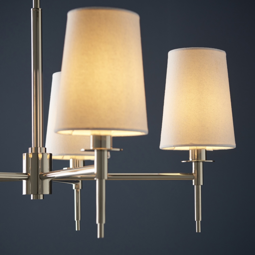 Endon 99457 - Ketiga ripplühter 5xE14/6W/230V läikiv kroom/valge