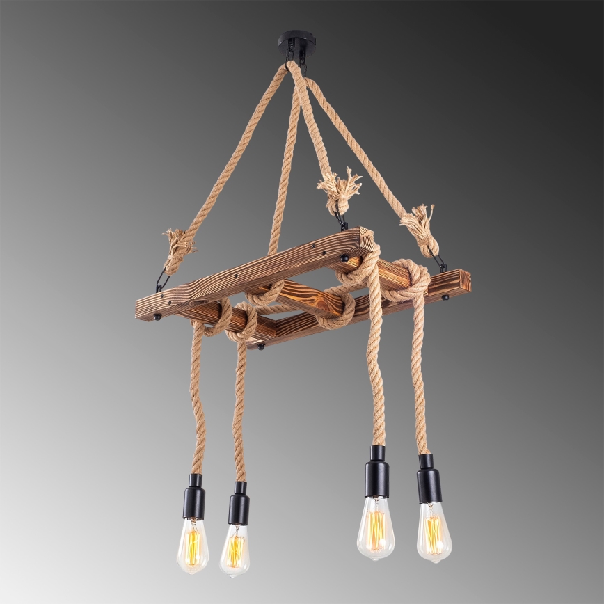 EREBOS 4xE27/40W/230V pruun lamp