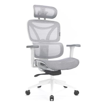 Ergonoomiline kontoritool LEVANO hall/valge/must
