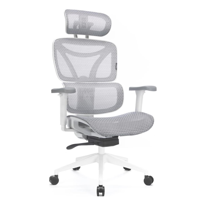 Ergonoomiline kontoritool LEVANO hall/valge/must
