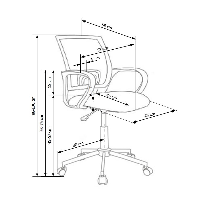 Erksavärviline kontoritool SIRAQ