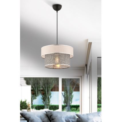 ERO ripplamp 1xE27/60W/230V kreem/ hall