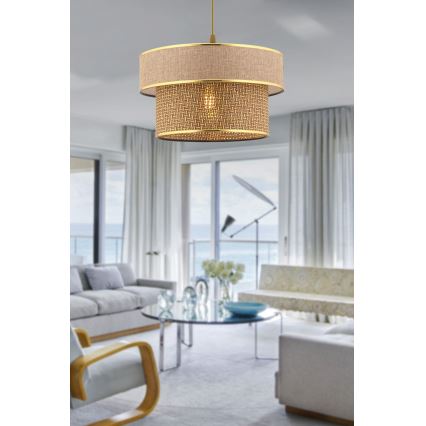 ERO ripplamp 1xE27/60W/230V pruun/naast