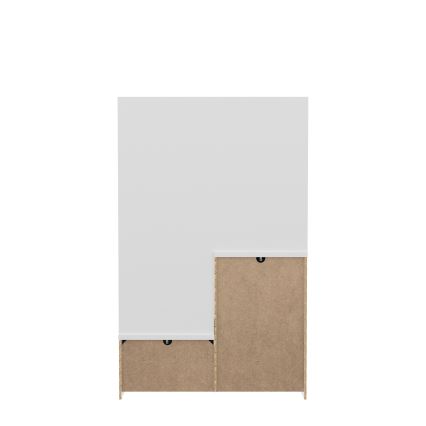 Esiku seinakomplekt peegliga HIRO, valge/hall