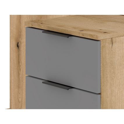 Esiku seinakomplekt peegliga SVEN, pruun/grafiit