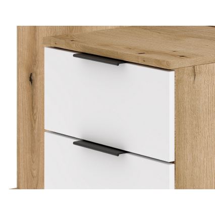 Esiku seinakomplekt peegliga SVEN, pruun/valge