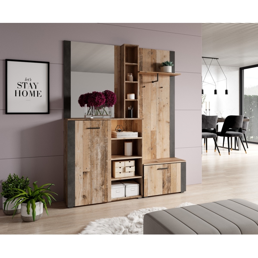 Esikusein peegliga KEVIN pruun/must