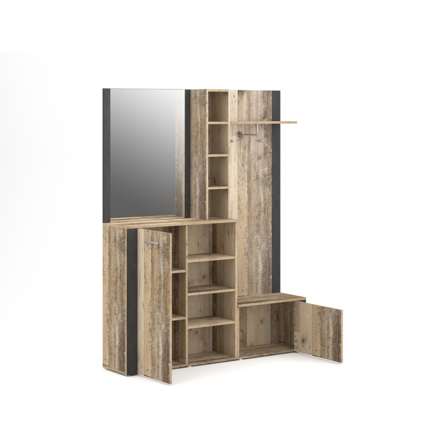 Esikusein peegliga KEVIN pruun/must