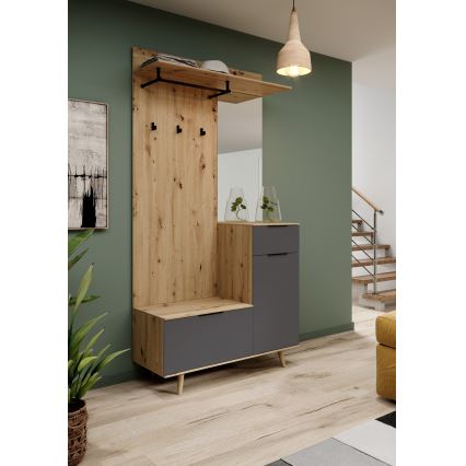 Esikusein SVEN peegliga, pruun/grafiit