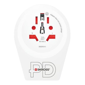 Euroopa reisadapter USB C20PD välismaalastele Tšehhis, USB‑C 20 W, tüüp E/F