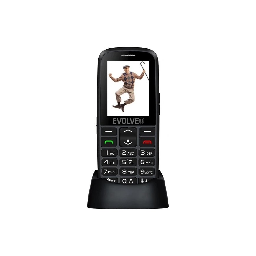 Evolveo - EasyPhone EG, 4G-mobiiltelefon eakatele, must