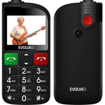 Evolveo - EasyPhone FL, eakatele mõeldud mobiiltelefon, must