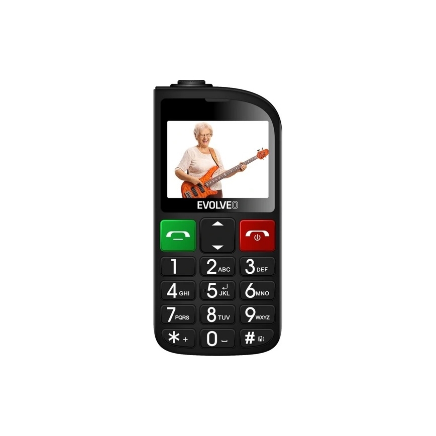 Evolveo - EasyPhone FL, eakatele mõeldud mobiiltelefon, must