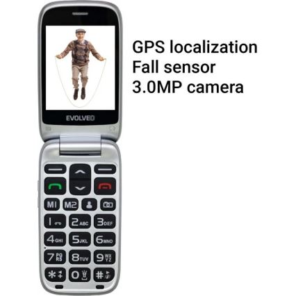 Evolveo - EasyPhone FS, klapiga mobiiltelefon 2.8 punane