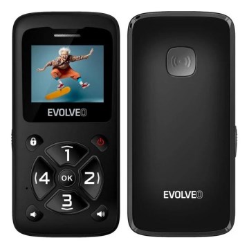 Evolveo - EasyPhone ID, mobiiltelefon eakatele, must