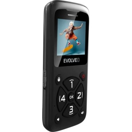 Evolveo - EasyPhone ID, mobiiltelefon eakatele, must