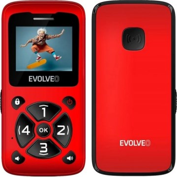 Evolveo - EasyPhone ID, mobiiltelefon eakatele, punane