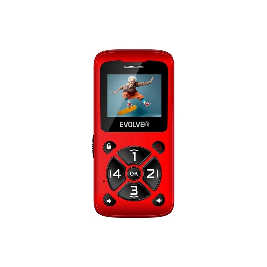 Evolveo - EasyPhone ID mobiiltelefon eakatele, punane