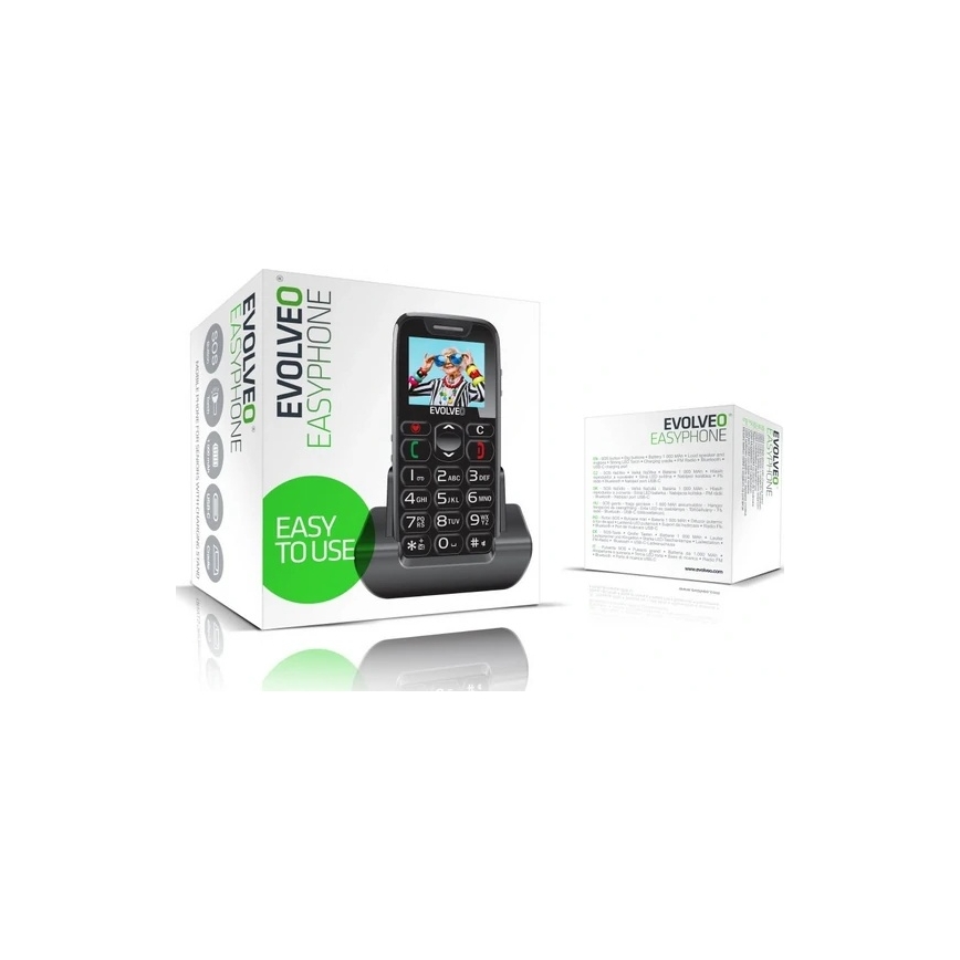 Evolveo - EasyPhone, mobiiltelefon eakatele must