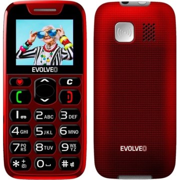 Evolveo - EasyPhone, mobiiltelefon eakatele, punane