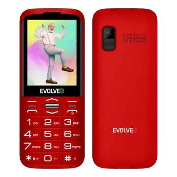Evolveo - EasyPhone XO, eakatele mõeldud mobiiltelefon, punane