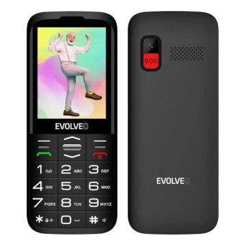 Evolveo - EasyPhone XO mobiiltelefon eakatele, must