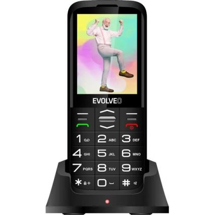 Evolveo - EasyPhone XO mobiiltelefon eakatele, must
