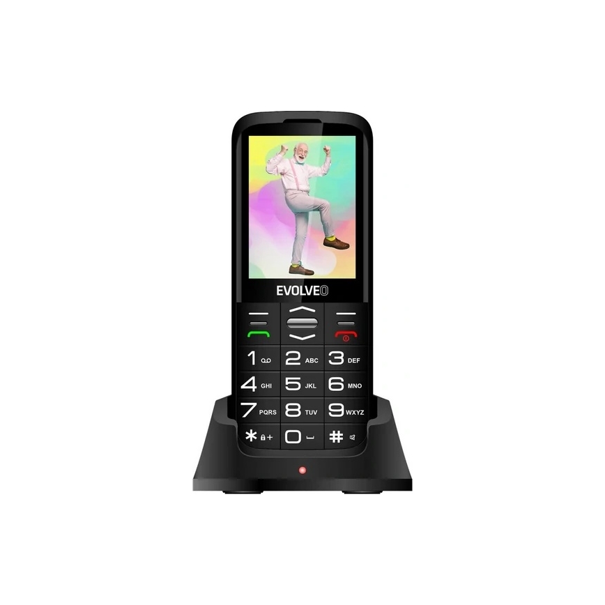 Evolveo - EasyPhone XO mobiiltelefon eakatele, must
