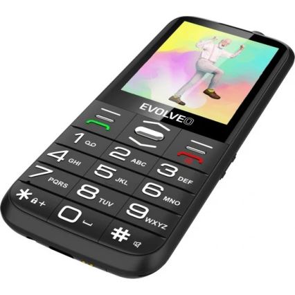 Evolveo - EasyPhone XO mobiiltelefon eakatele, must