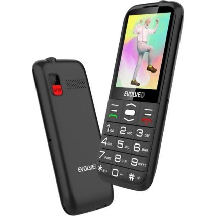 Evolveo - EasyPhone XO mobiiltelefon eakatele, must