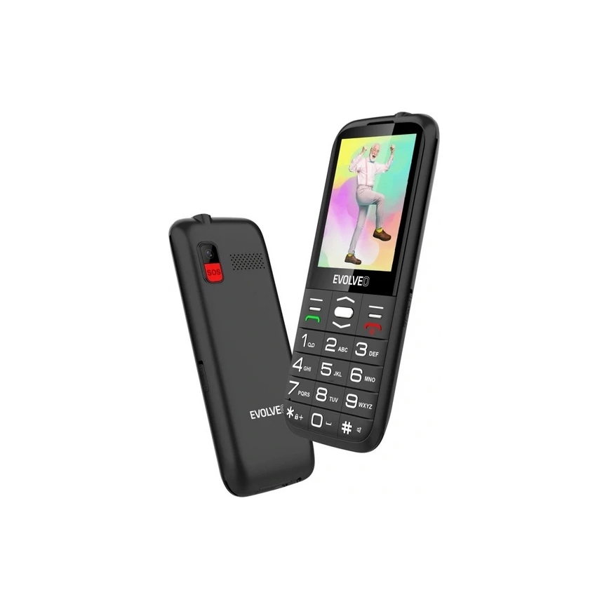 Evolveo - EasyPhone XO mobiiltelefon eakatele, must