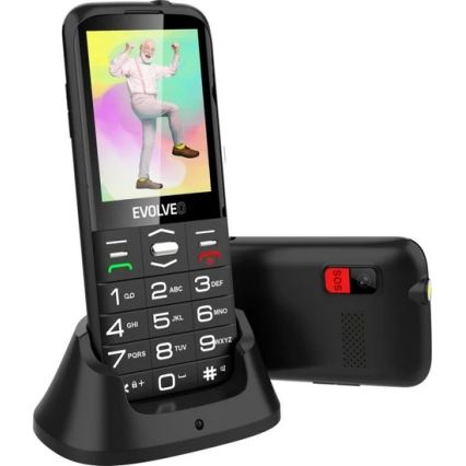 Evolveo - EasyPhone XO mobiiltelefon eakatele, must