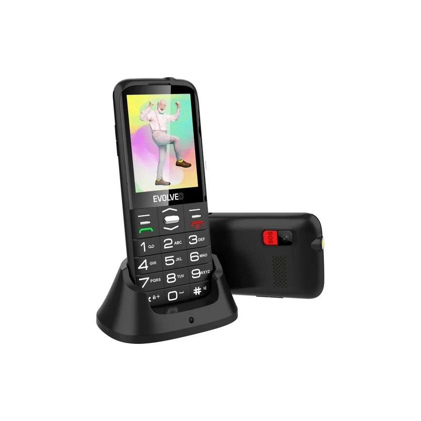 Evolveo - EasyPhone XO mobiiltelefon eakatele, must