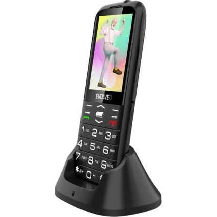 Evolveo - EasyPhone XO mobiiltelefon eakatele, must