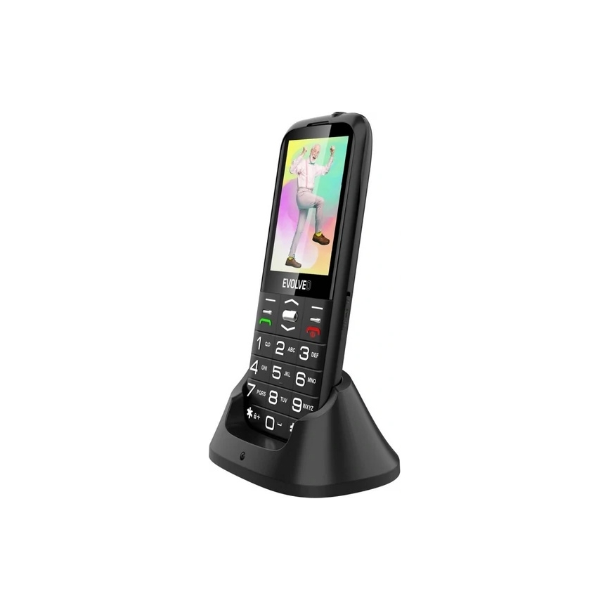 Evolveo - EasyPhone XO mobiiltelefon eakatele, must