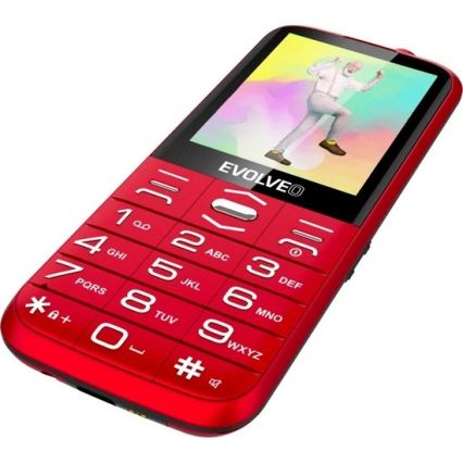 Evolveo - EasyPhone XO, mobiiltelefon eakatele, punane
