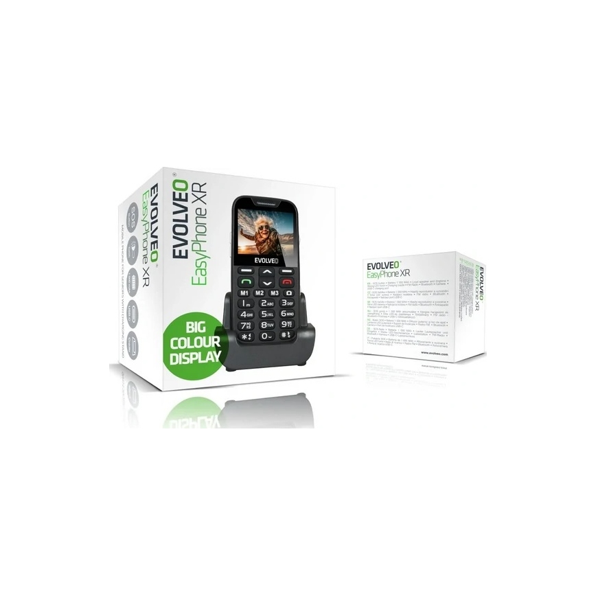 Evolveo - EasyPhone XR 4G mobiiltelefon eakatele must