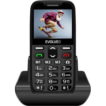 Evolveo - EasyPhone XR, 4G-toega mobiiltelefon eakatele, must