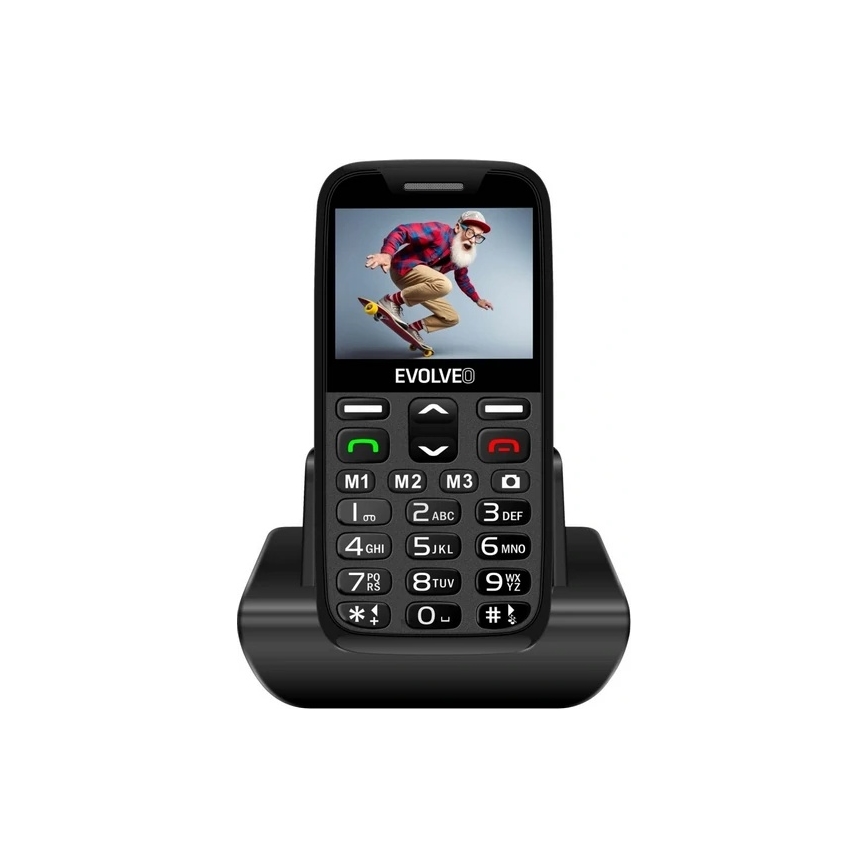 Evolveo - EasyPhone XR, 4G-toega mobiiltelefon eakatele, must