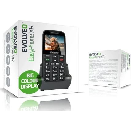 Evolveo - EasyPhone XR, 4G-toega mobiiltelefon eakatele, must