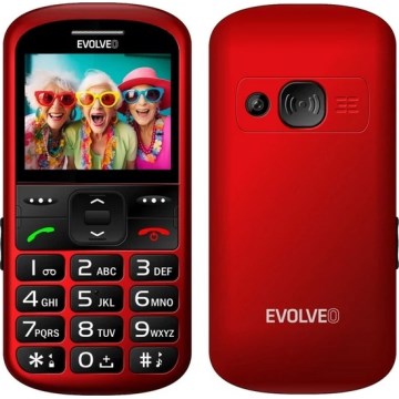 Evolveo - EasyPhone XS, eakatele mõeldud mobiiltelefon, punane
