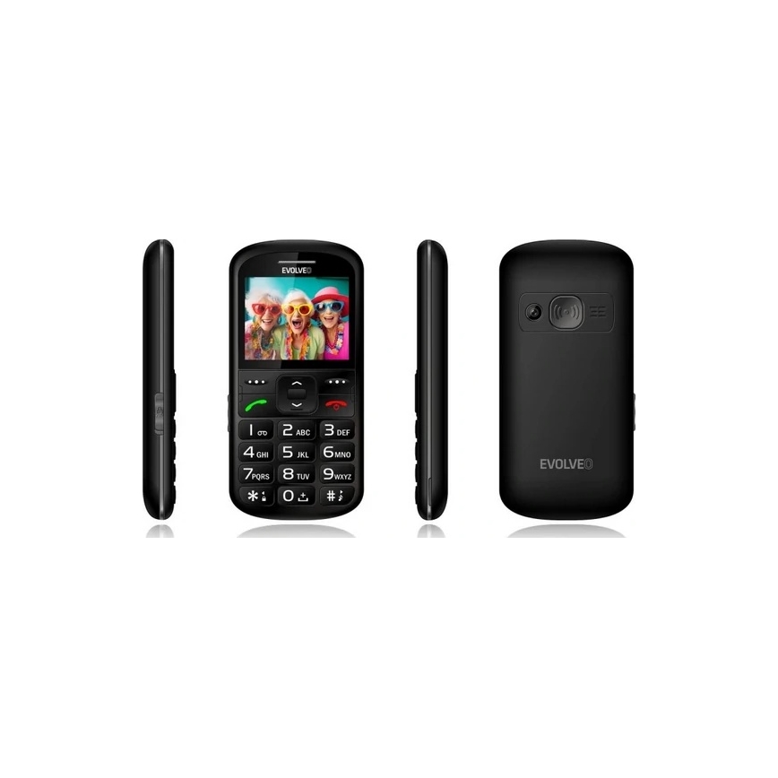 Evolveo - EasyPhone XS, mobiiltelefon eakatele, must