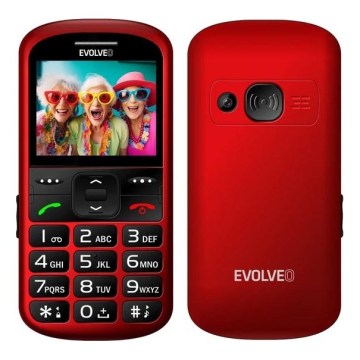 Evolveo - EasyPhone XS, mobiiltelefon eakatele, punane