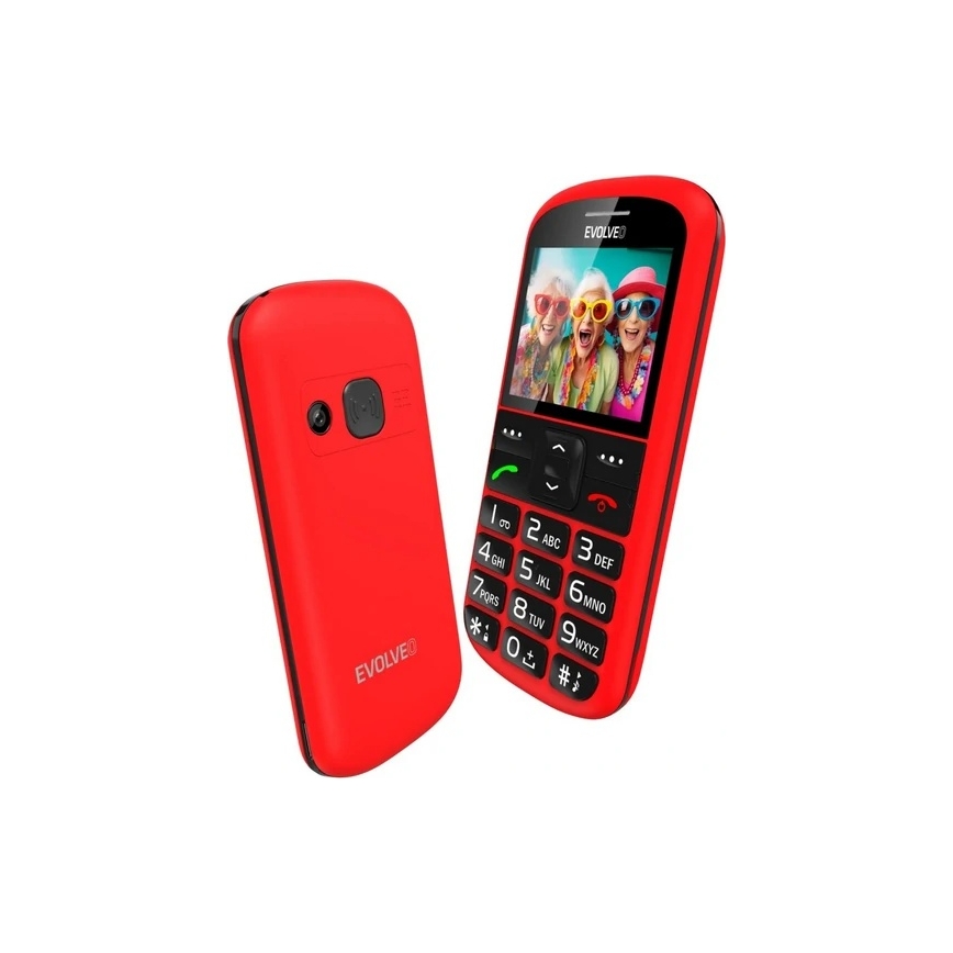 Evolveo - EasyPhone XS, mobiiltelefon eakatele, punane
