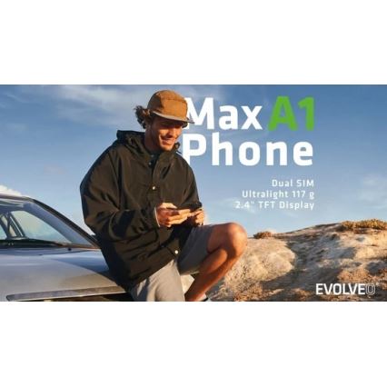 Evolveo - MaxPhone A1, nuppudega Dual-SIM-telefon, must