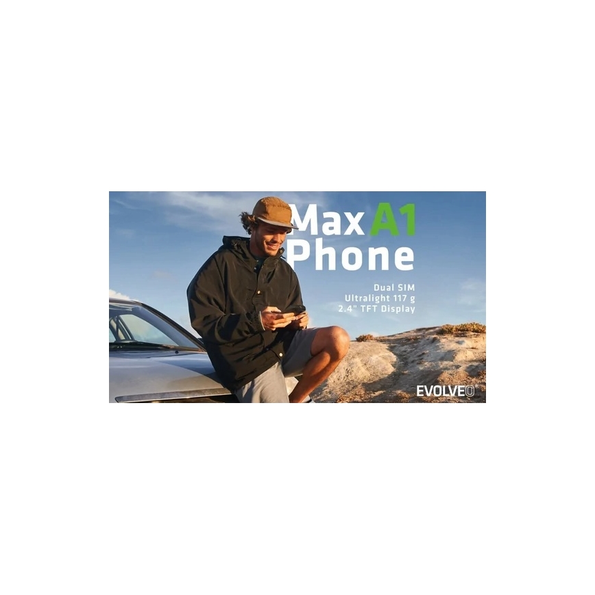 Evolveo - MaxPhone A1, nuppudega Dual-SIM-telefon, must