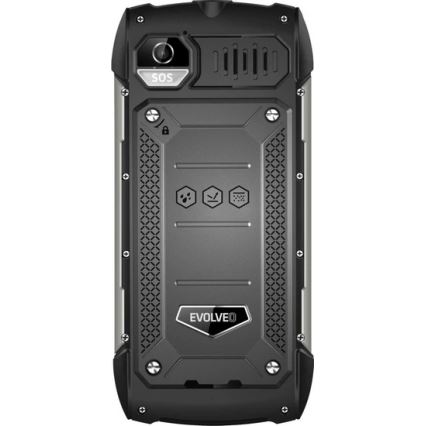Evolveo - StrongPhone H1, veekindel Dual SIM-telefon, must/hõbedane