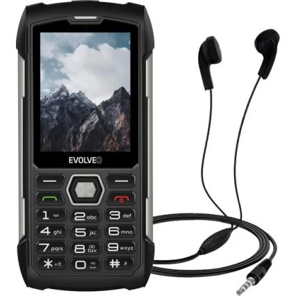 Evolveo - StrongPhone H1, veekindel Dual SIM-telefon, must/hõbedane